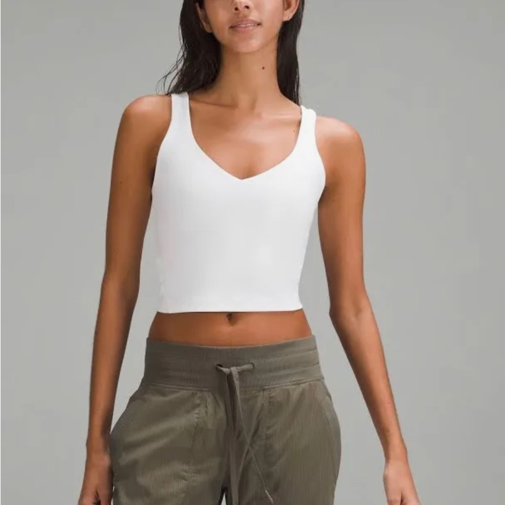 White lulu lemon align tank, size 2